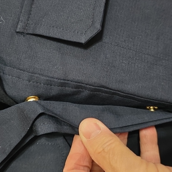 NWT Nautica Coronado Beach Women's Shirt Navy Snaps Pockets Drawstring Hem Sz XL - Picture 7 of 13